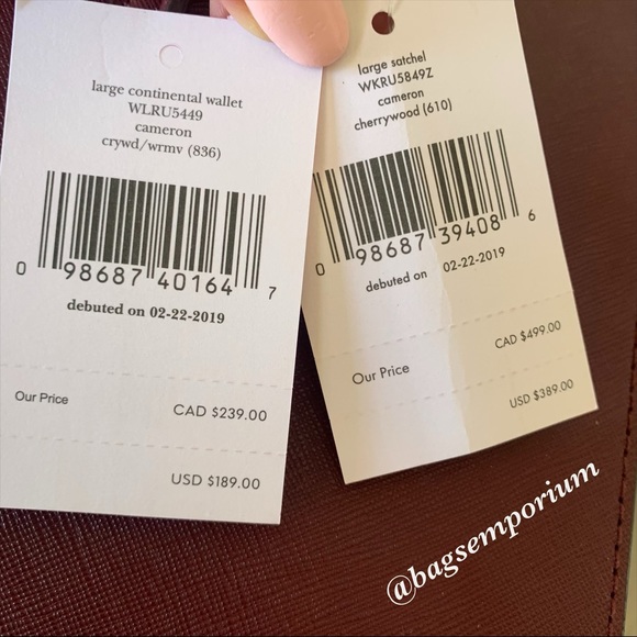 Kate Spade LG Leather Cameron Satchel Wallet Set - Picture 8 of 8